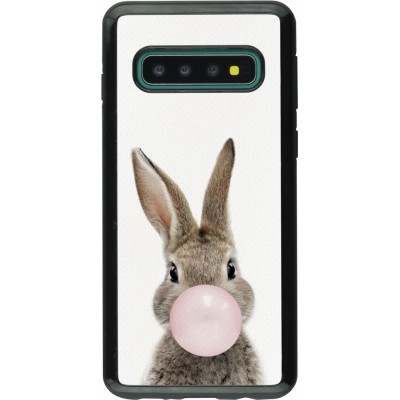 Coque Samsung Galaxy S10 - Hybrid Armor noir Easter 2023 bubble gum bunny