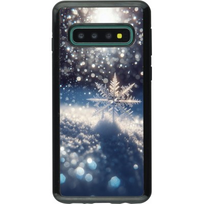 Coque Samsung Galaxy S10 - Hybrid Armor noir Flocon Solaire Éclat