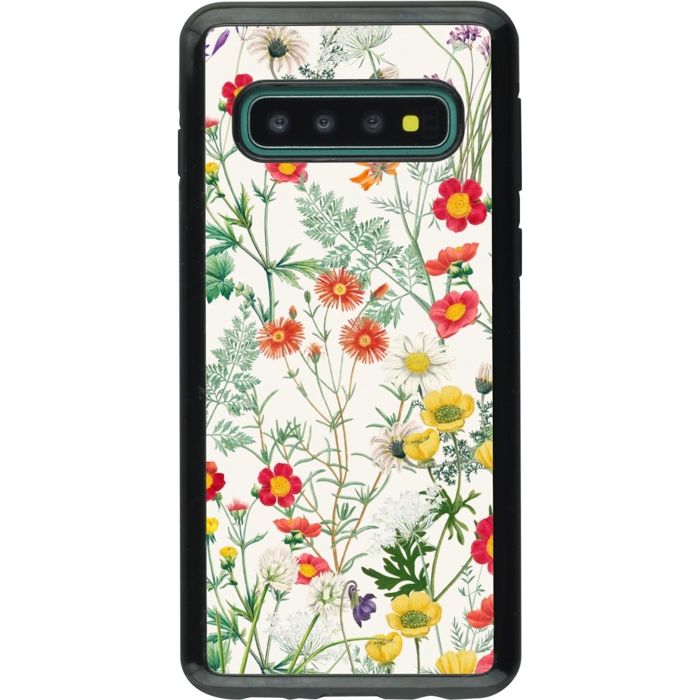 Coque Samsung Galaxy S10 - Hybrid Armor noir Flora Botanical Wildlife