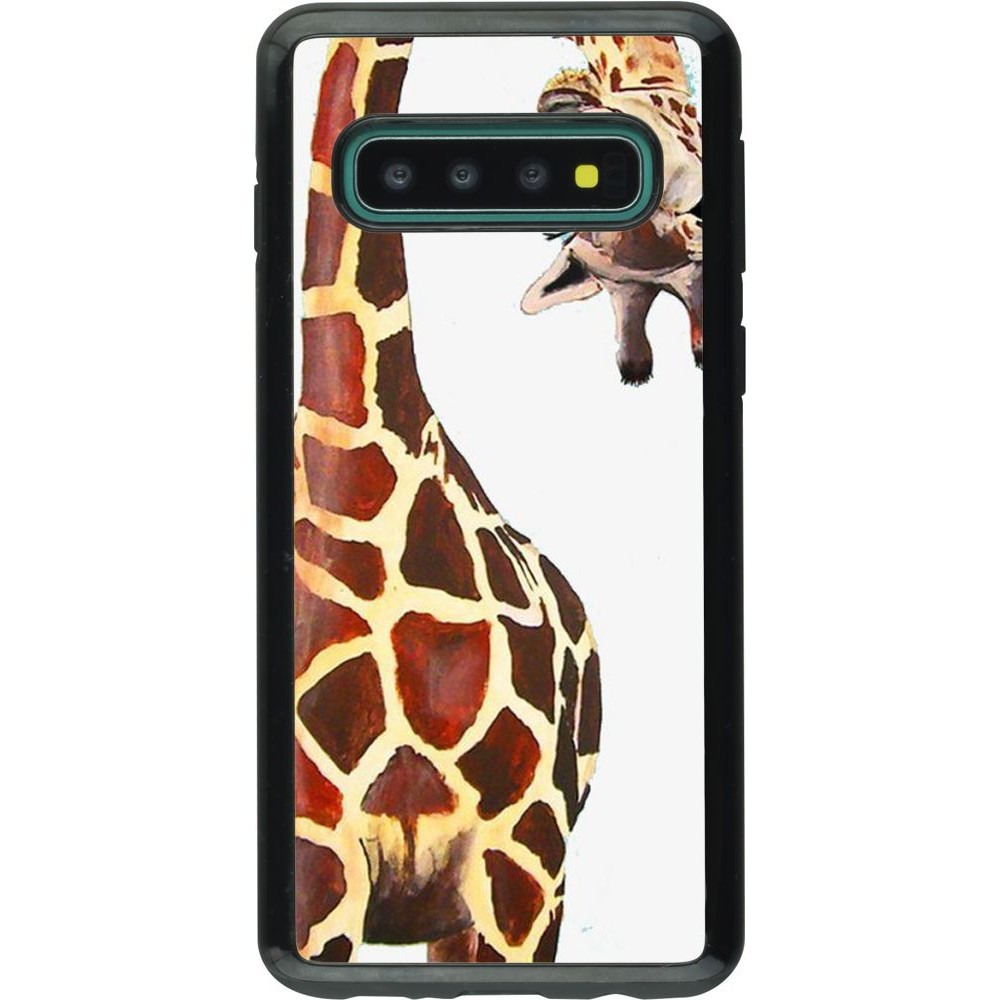 Coque Samsung Galaxy S10 - Hybrid Armor noir Giraffe Fit