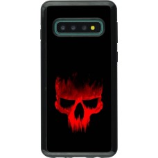 Coque Samsung Galaxy S10 - Hybrid Armor noir Halloween 2023 scary skull