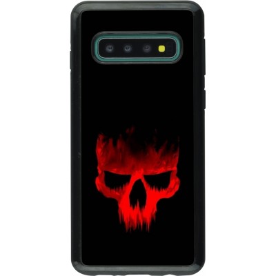 Coque Samsung Galaxy S10 - Hybrid Armor noir Halloween 2023 scary skull