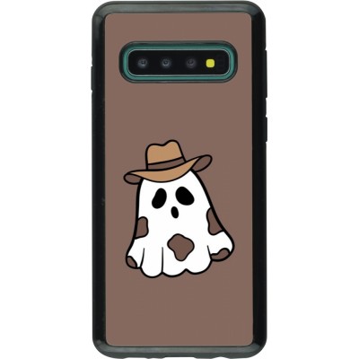 Coque Samsung Galaxy S10 - Hybrid Armor noir Halloween 2024 cowboy ghost