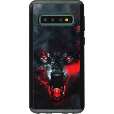 Coque Samsung Galaxy S10 - Hybrid Armor noir Halloween 2024 mad werewolf