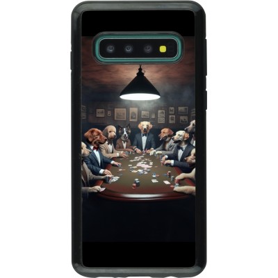 Coque Samsung Galaxy S10 - Hybrid Armor noir Les pokerdogs