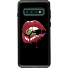 Coque Samsung Galaxy S10 - Hybrid Armor noir Lips bullet