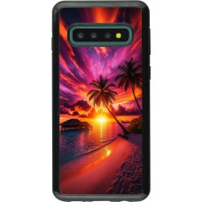 Coque Samsung Galaxy S10 - Hybrid Armor noir Maldives Dusk Bliss