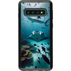 Coque Samsung Galaxy S10 - Hybrid Armor noir Manta Lagon Nettoyage