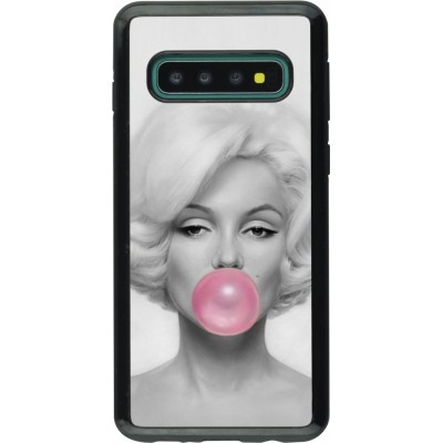 Coque Samsung Galaxy S10 - Hybrid Armor noir Marilyn Bubble