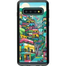 Coque Samsung Galaxy S10 - Hybrid Armor noir Medellin Comuna 13 Art