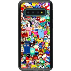 Coque Samsung Galaxy S10 - Hybrid Armor noir Mixed cartoons