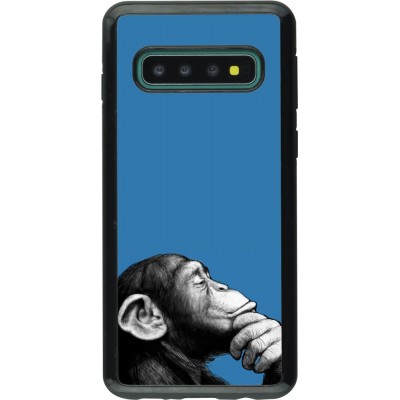 Coque Samsung Galaxy S10 - Hybrid Armor noir Monkey Pop Art