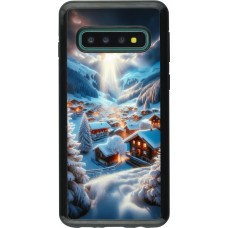 Coque Samsung Galaxy S10 - Hybrid Armor noir Mont Neige Lumière