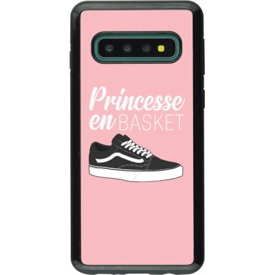 Coque Samsung Galaxy S10 - Hybrid Armor noir princesse en basket