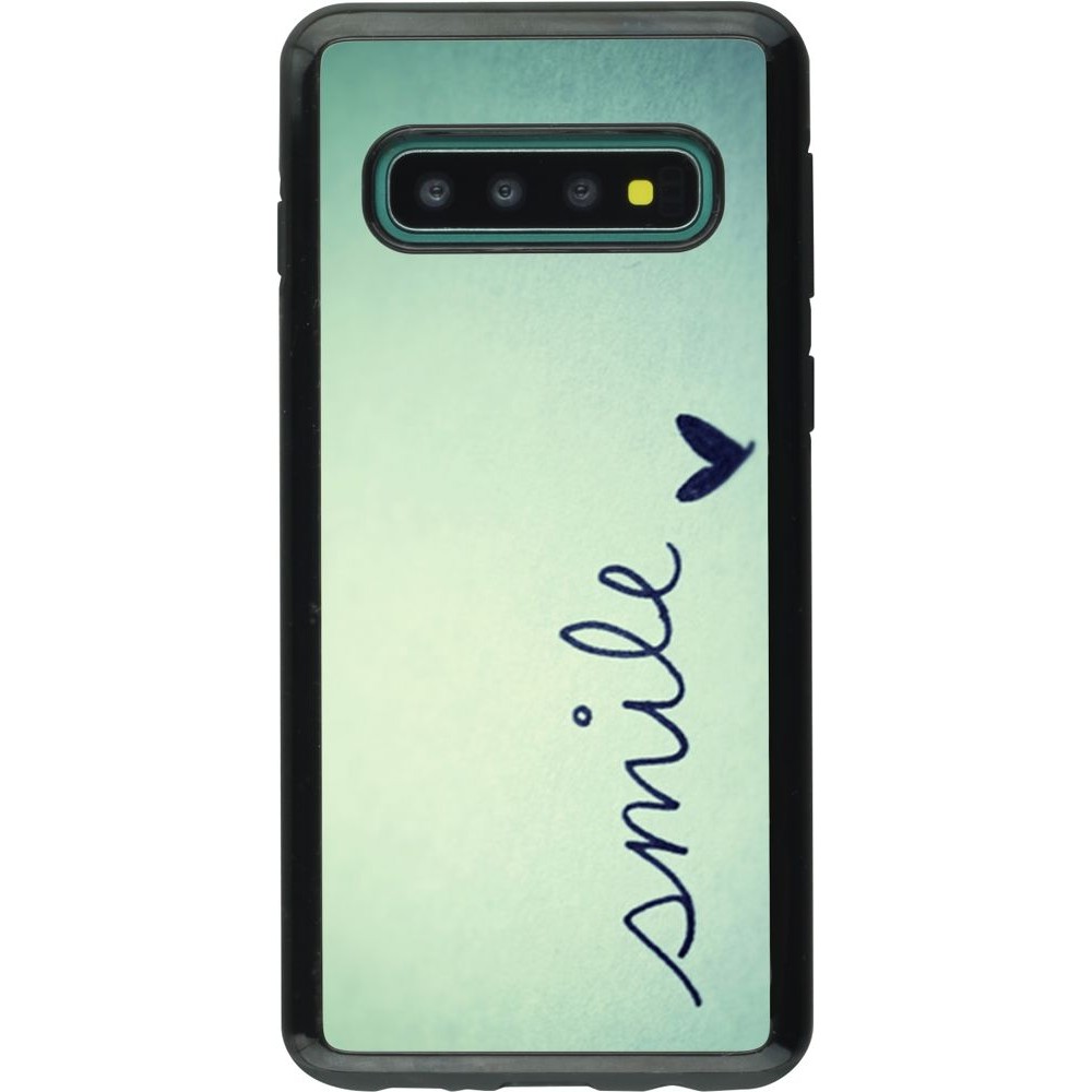 Coque Samsung Galaxy S10 - Hybrid Armor noir Smile