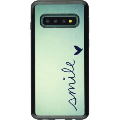 Coque Samsung Galaxy S10 - Hybrid Armor noir Smile