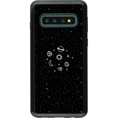 Coque Samsung Galaxy S10 - Hybrid Armor noir Space Doodle