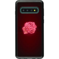 Coque Samsung Galaxy S10 - Hybrid Armor noir Spring 23 neon rose