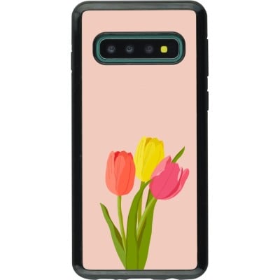 Coque Samsung Galaxy S10 - Hybrid Armor noir Spring 23 tulip trio