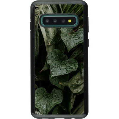 Coque Samsung Galaxy S10 - Hybrid Armor noir Spring 23 fresh plants