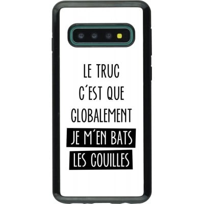 Coque Samsung Galaxy S10 - Hybrid Armor noir Le truc globalement bats les couilles