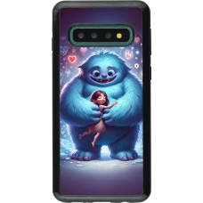 Coque Samsung Galaxy S10 - Hybrid Armor noir Valentine 2024 Fluffy Love