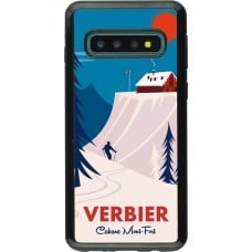 Coque Samsung Galaxy S10 - Hybrid Armor noir Verbier Cabane Mont-Fort