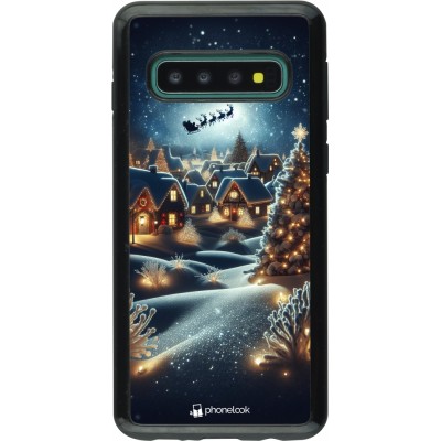 Coque Samsung Galaxy S10 - Hybrid Armor noir Noël 2023 Christmas is Coming