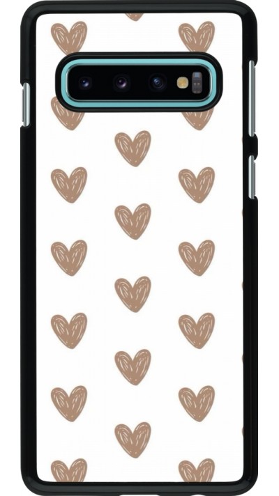 Coque Samsung Galaxy S10 - Autumn 2024 brown hearts