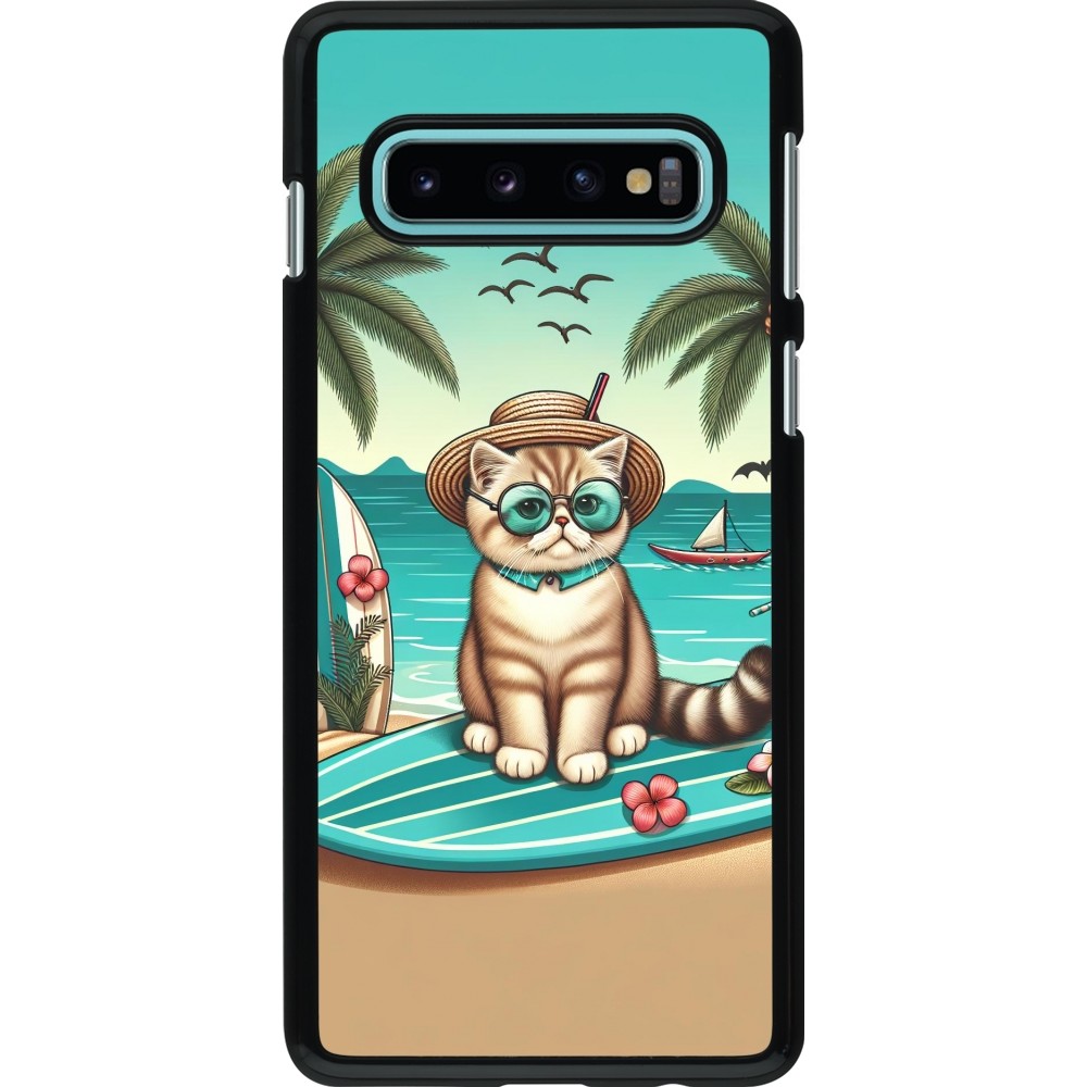 Coque Samsung Galaxy S10 - Chat Surf Style