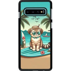 Coque Samsung Galaxy S10 - Chat Surf Style