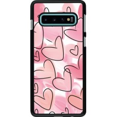 Coque Samsung Galaxy S10 - Easter 2023 pink hearts