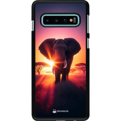 Coque Samsung Galaxy S10 - Elephant Sunrise Beauty