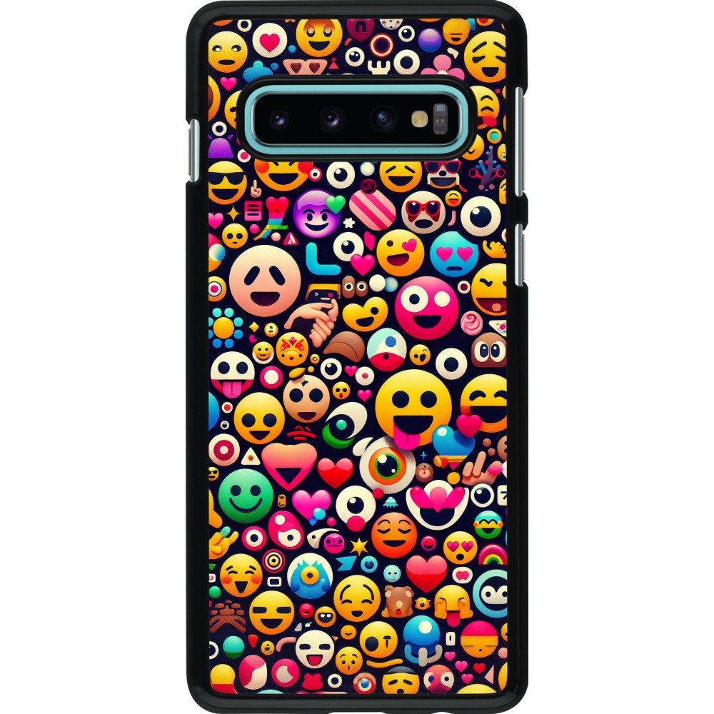 Coque Samsung Galaxy S10 - Emoji Mix Color