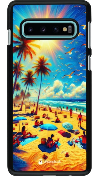 Coque Samsung Galaxy S10 - Été Paradis Paint