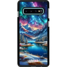 Coque Samsung Galaxy S10 - Fantasy Mountain Lake Sky Stars