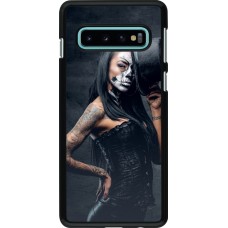 Coque Samsung Galaxy S10 - Halloween 22 Tattooed Girl