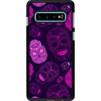 Coque Samsung Galaxy S10 - Halloween 2023 pink skulls