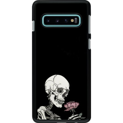 Coque Samsung Galaxy S10 - Halloween 2023 rose and skeleton