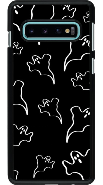 Coque Samsung Galaxy S10 - Halloween 2024 black and white ghosts