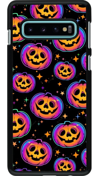 Coque Samsung Galaxy S10 - Halloween 2024 rainbow pumpkins