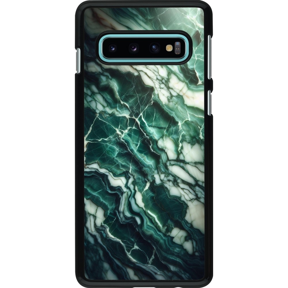 Coque Samsung Galaxy S10 - Marbre vert majestueux