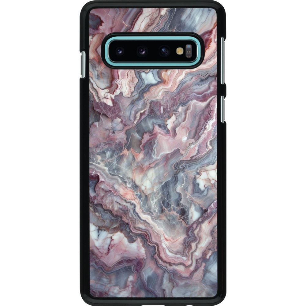 Coque Samsung Galaxy S10 - Marbre violette argentée