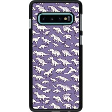 Samsung Galaxy S10 Case Hülle - Mini-Dino-Muster violett