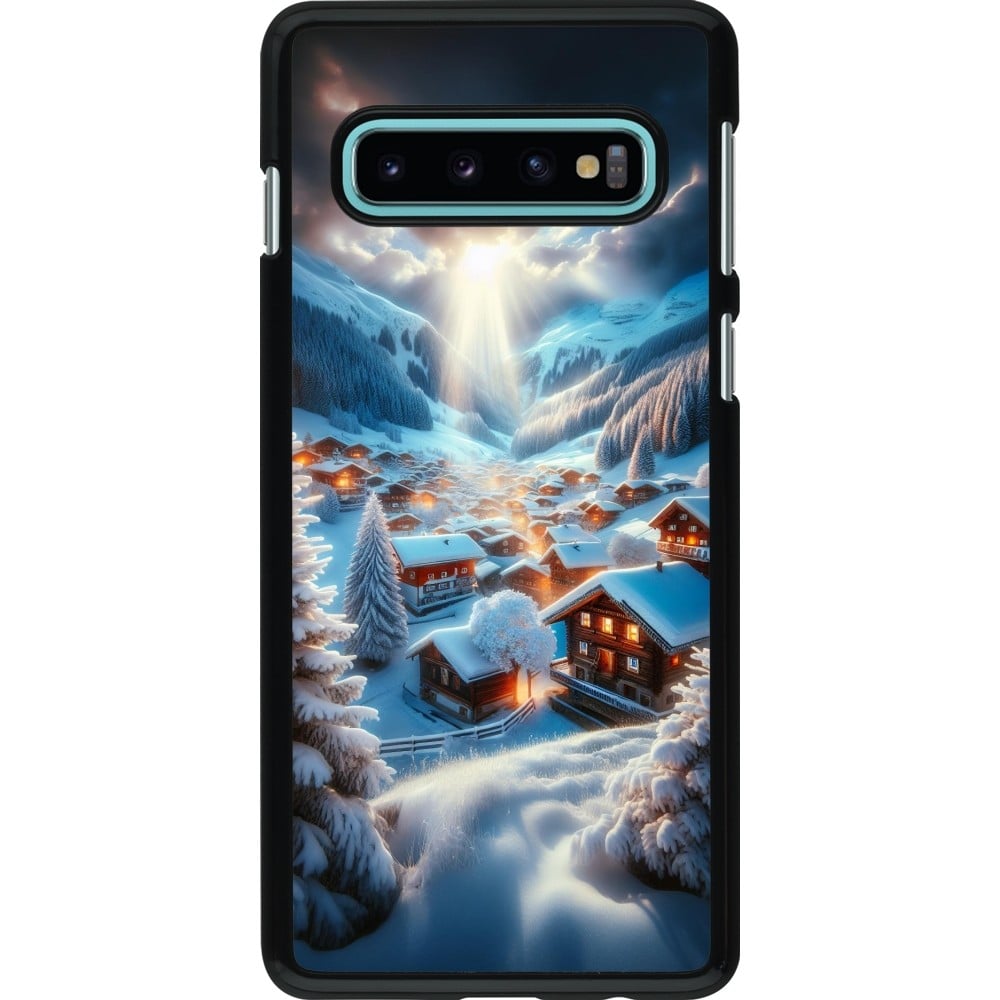 Coque Samsung Galaxy S10 - Mont Neige Lumière