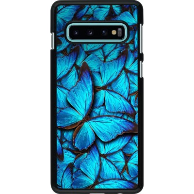 Coque Samsung Galaxy S10 - Papillon - Bleu