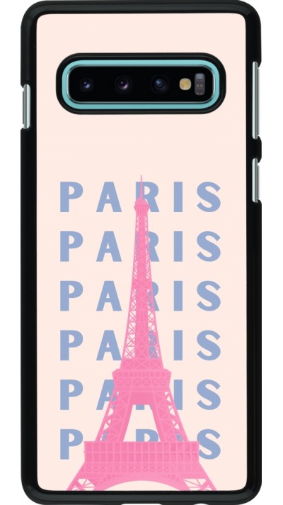 Coque Samsung Galaxy S10 - Paris Pink Print