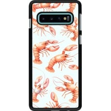 Coque Samsung Galaxy S10 - Pattern de homards pastels