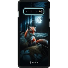 Coque Samsung Galaxy S10 - Renard lune forêt