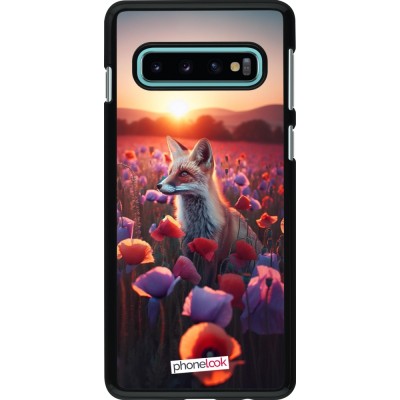 Coque Samsung Galaxy S10 - Renard pourpre au crépuscule